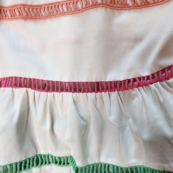 Big Waterblue Sky Halter Top Multicolor Stripe Crochet Striped Small Women - Picture 5 of 9